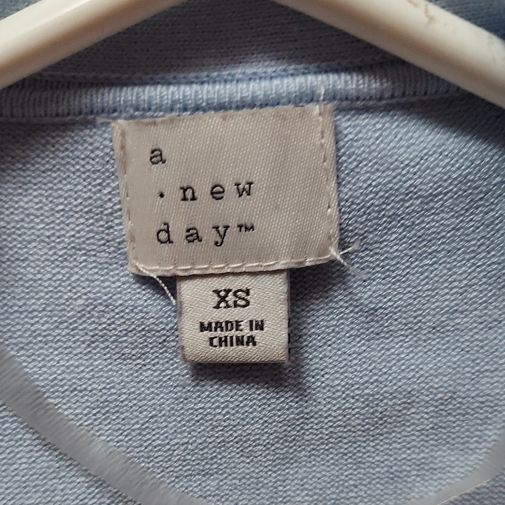 5 For $10 M&M  Women's Light Blue Cardigan Sweater - Picture 3 of 7